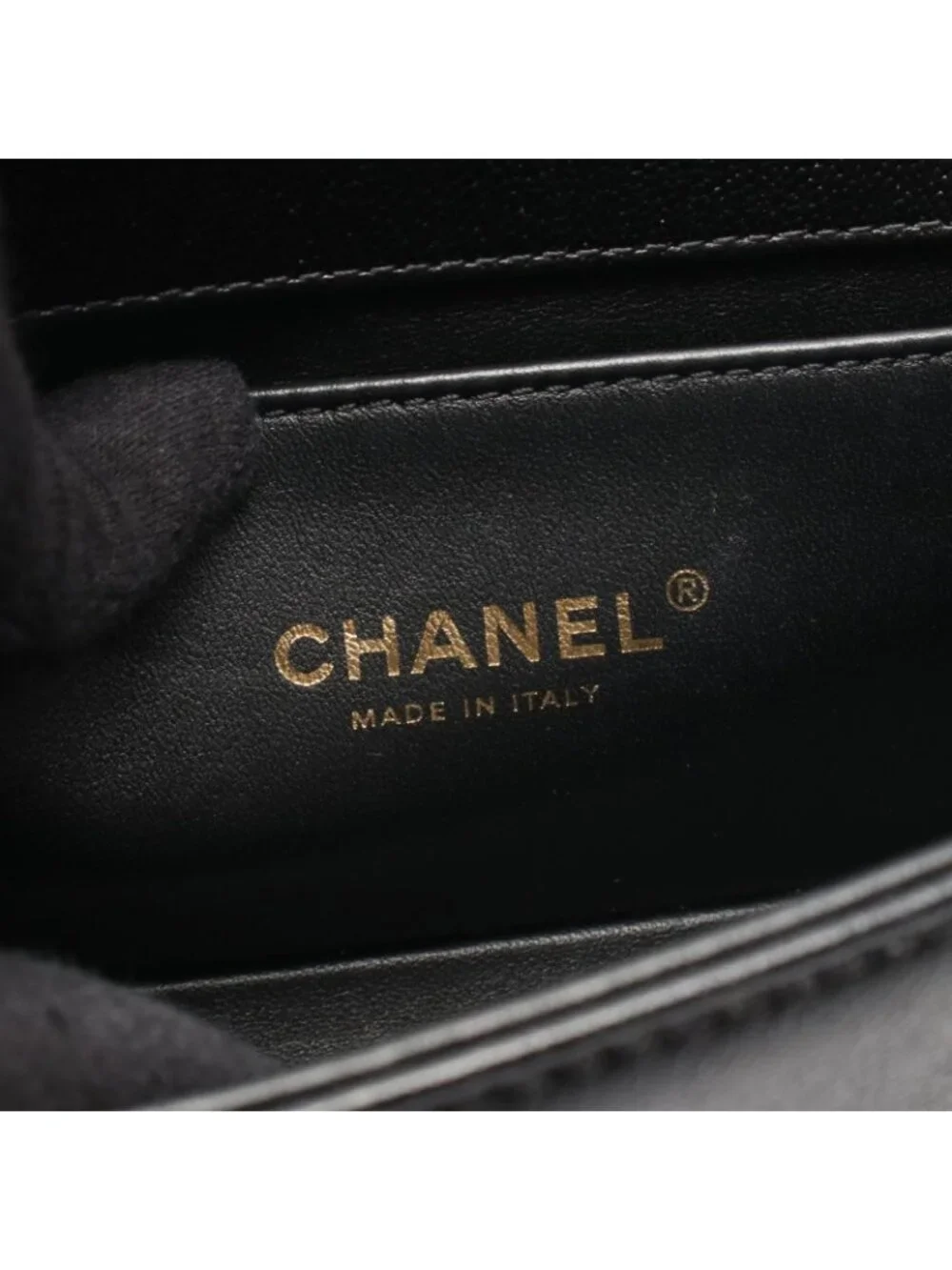 Chanel Shoulder Bag Boy Small Black Caviar Leather Boy Stitch Chain